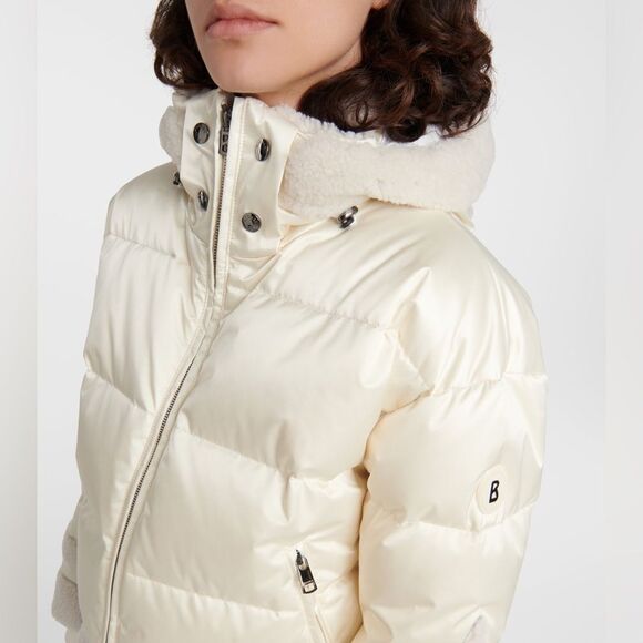 BOGNER Mia shearling-trimmed down ski jacket Women’s US 4 - Picture 4 of 16